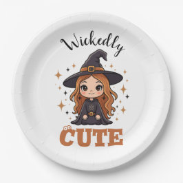 Wickly Niedlich Halloween Hexe | Spooky Adorable Pappteller