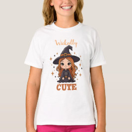 Wickly Niedlich Halloween Hexe | Spooky Adorable T-Shirt