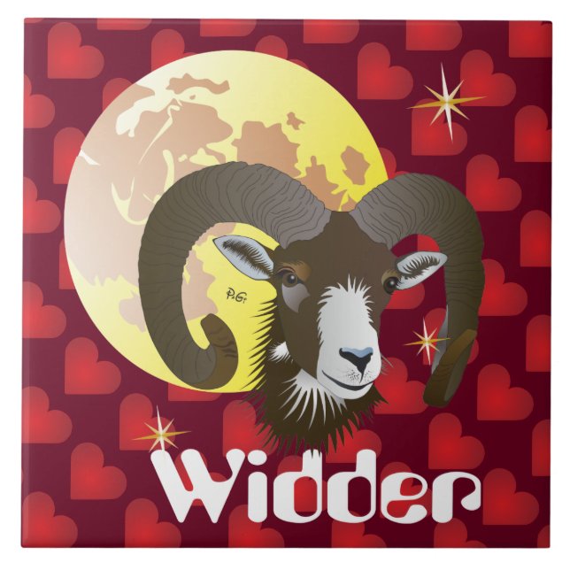 Widder 21. März bis 20. April Fliese (Vorderseite)