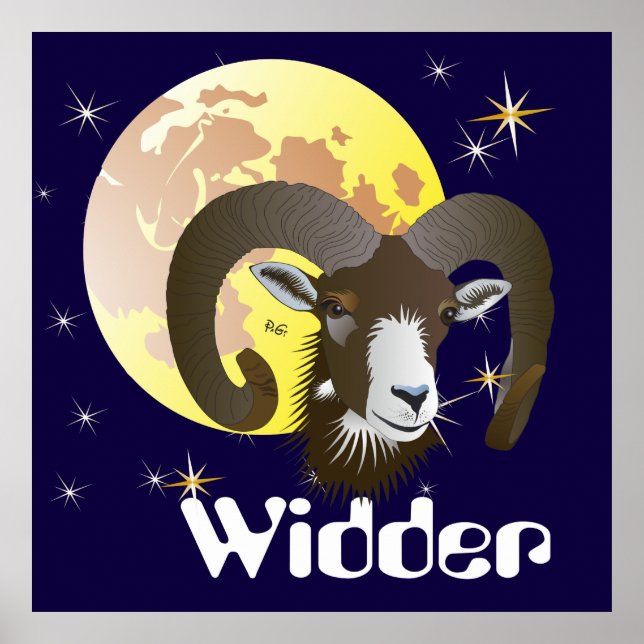 Widder 21. März bis 20. April Poster (Vorne)