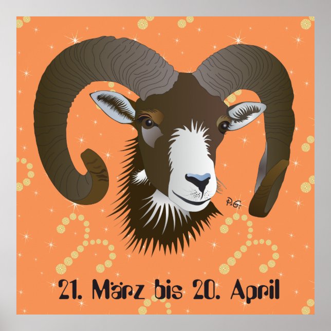 Widder 21. März bis 20. April Poster (Vorne)