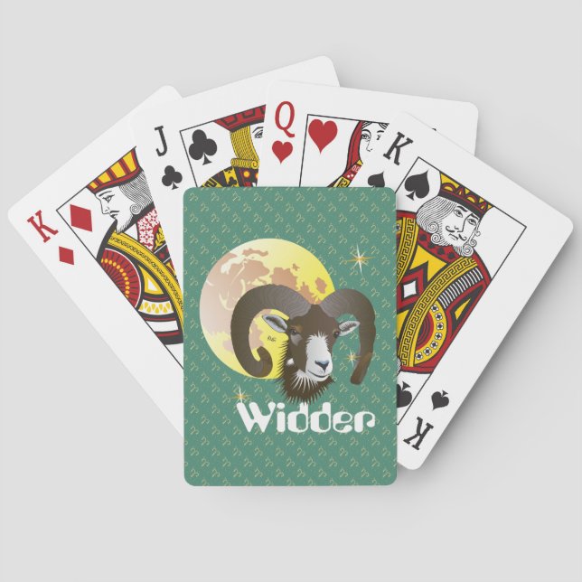 Widder 21. März bis 20. April Spielkarten (Rückseite)