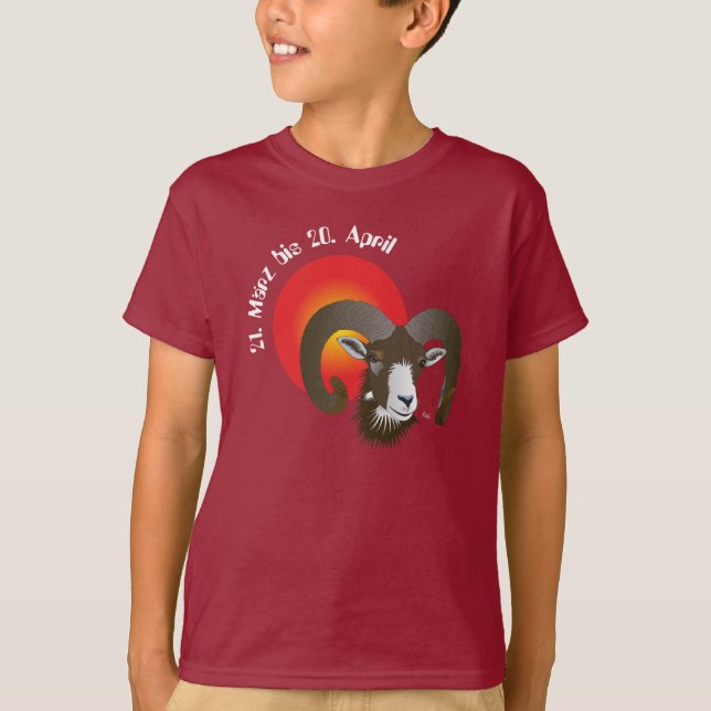 Widder 21. März bis 20. April T-Shirt (Vorderseite)