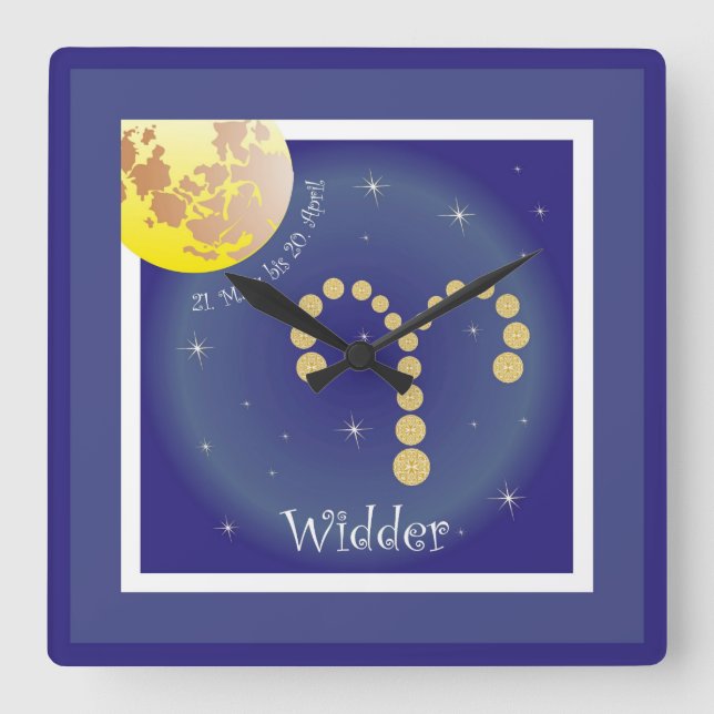 Widder 21. März bis 20. April Uhr (Vorderseite)