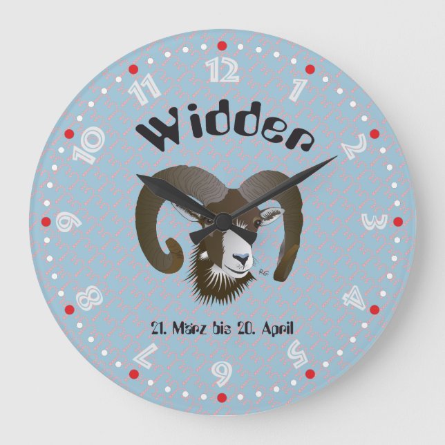Widder 21. März bis 20. April Uhr (Vorderseite)