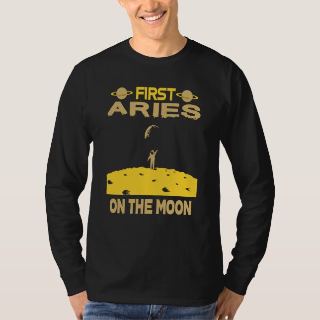 Widder Auf Dem Mond T-Shirt (Vorderseite)