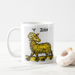 Widder, das goldene Lamm, Vintage Zeichen des Zodi Tasse