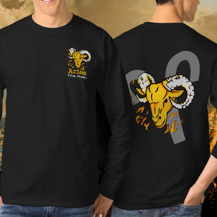 Widder das Schaf Zodiac Astrologie Grafik Feuer T-Shirt