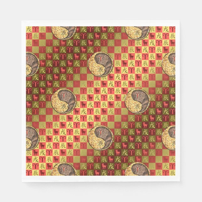 Widder & Erddrache Serviette (Vorderseite)