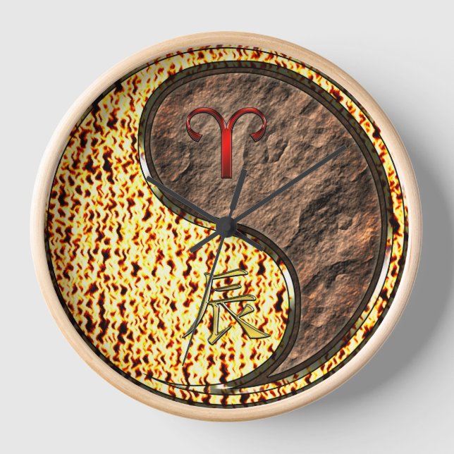 Widder & Erddrache Uhr (Vorderseite)