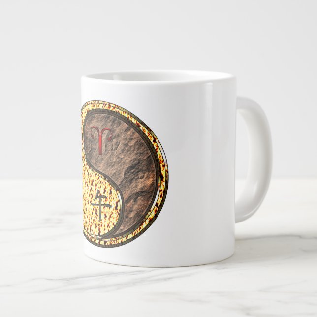 Widder & Erdpferd Jumbo-Tasse (Vorderseite Rechts)