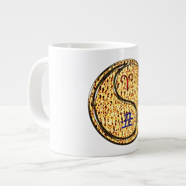 Widder & Feuer-Ochse Jumbo-Tasse (Vorderseite Links)