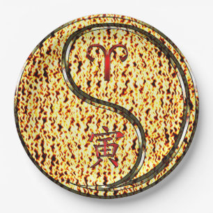 Widder & Feuer Tiger Pappteller