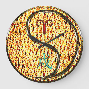 Widder & Feuerhund Große Wanduhr
