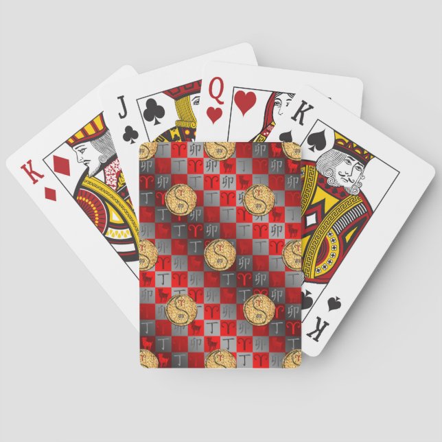 Widder & Feuerkaninchen Spielkarten (Rückseite)