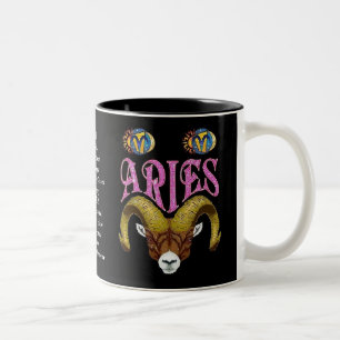 Widder-Geburts-Zeichen-Tierkreis-Tasse Zweifarbige Tasse