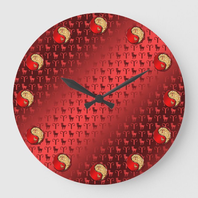 Widder Große Wanduhr (Vorderseite)