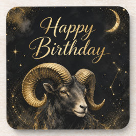 Widder Happy Birthday Sternzeichen Design Getränkeuntersetzer