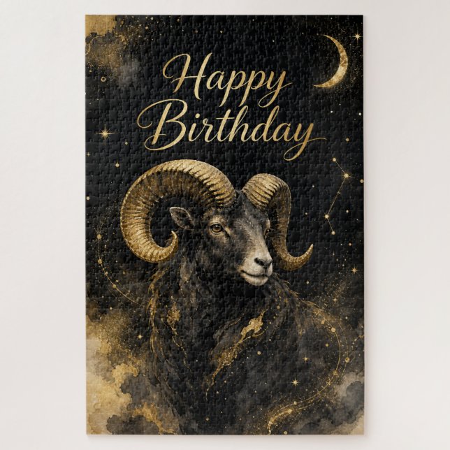 Widder Happy Birthday Sternzeichen Design Puzzle (Vertikal)