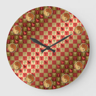Widder & Holzratte Große Wanduhr