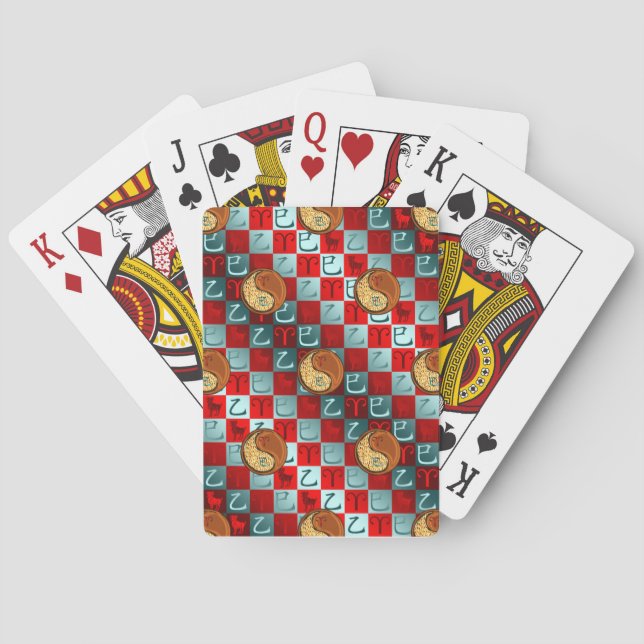 Widder & Holzschlange Spielkarten (Rückseite)