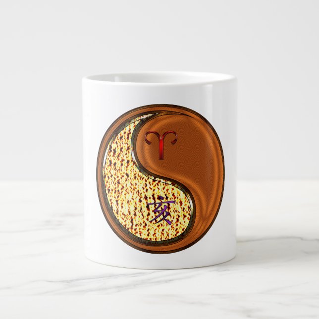 Widder & Holzschwein  Jumbo-Tasse (Vorderseite)