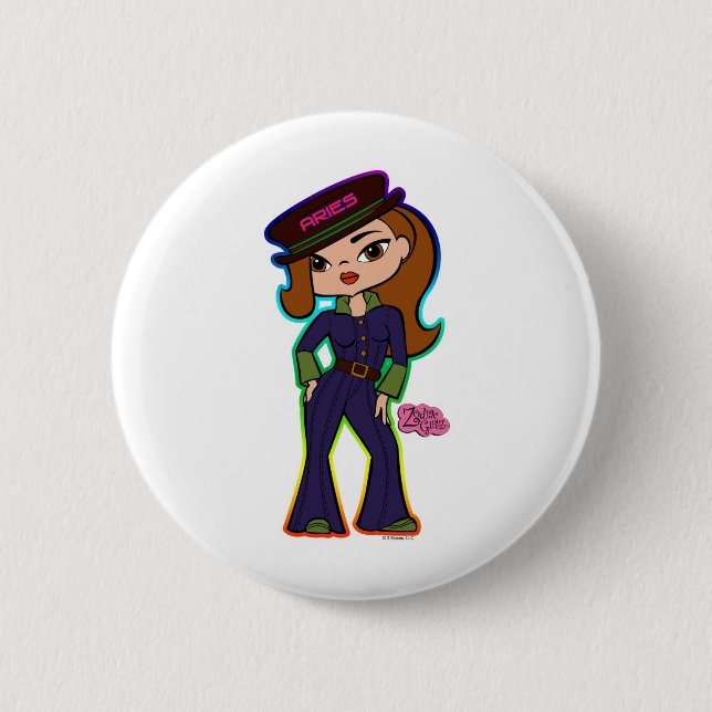 Widder-Knopf Button (Vorderseite)