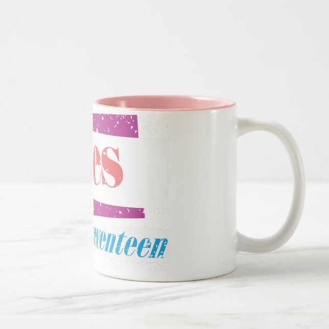 Widder-lt Pink Zweifarbige Tasse (Rechts)