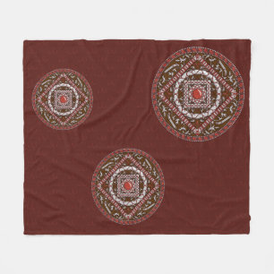 Widder-Mandala-Plüschdecke Fleecedecke