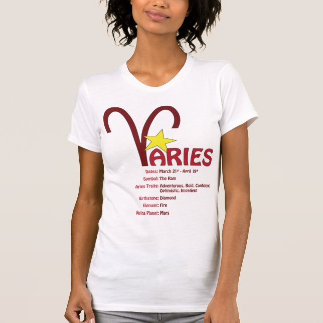 Widder-Merkmal-T - Shirt (Vorderseite)