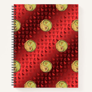 Widder & Metall-Tiger Notizbuch