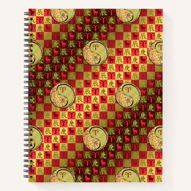 Widder & Metalldrache Notizbuch (Vorderseite)
