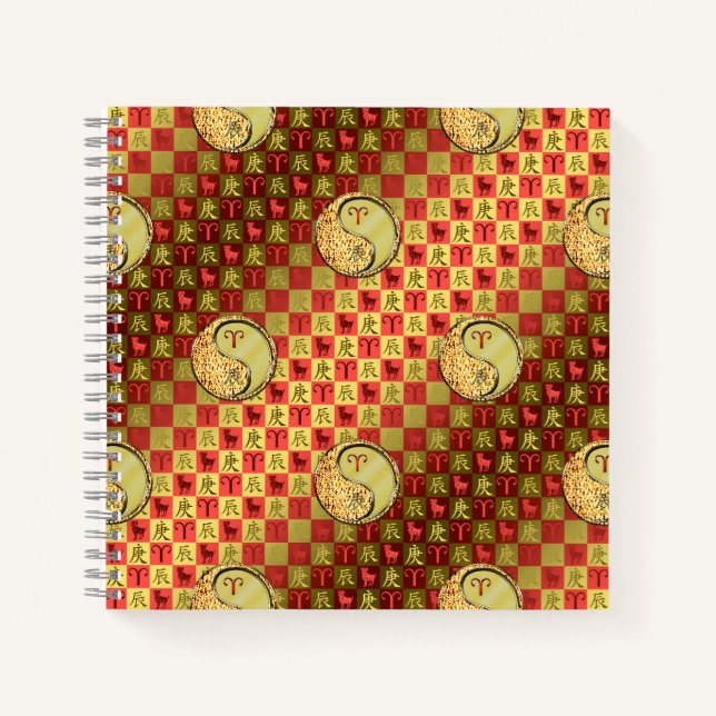 Widder & Metalldrache Notizbuch (Vorderseite)