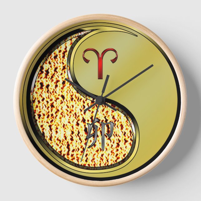 Widder & Metallinchen Uhr (Vorderseite)