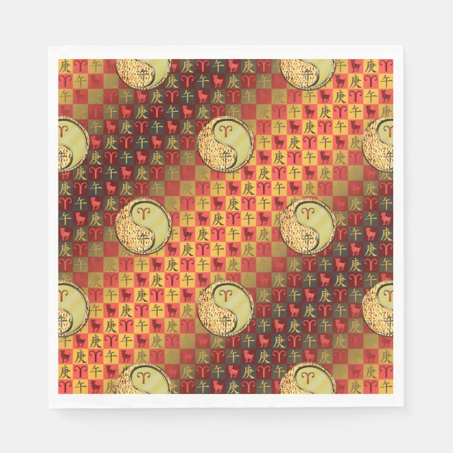 Widder & Metallpferd Serviette (Vorderseite)