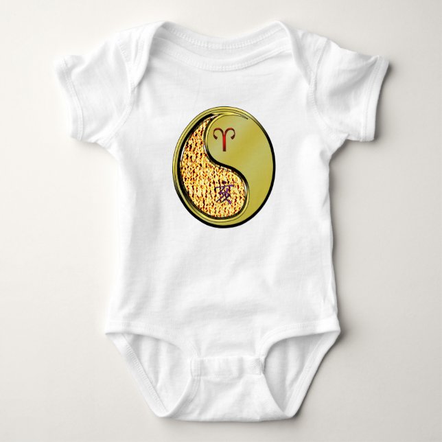 Widder & Metallschwein Baby Strampler (Vorderseite)