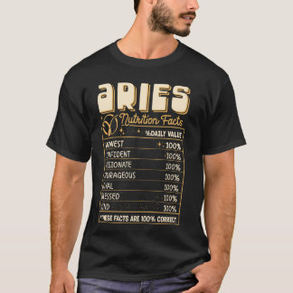 Widder Nährwertangaben Sternzeichen Geburtstag Lus T-Shirt