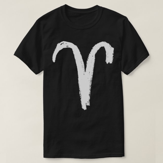 Widder Ram Aries Zodiac-Zeichen T-Shirt (Design vorne)