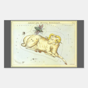 Widder Schaf, Historische Sternbilder, Urania's Sp Rechteckiger Aufkleber