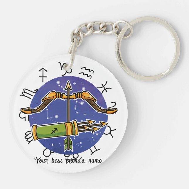 Widder & Schütze individuelles Schlüsselanhänger (Rückseite)