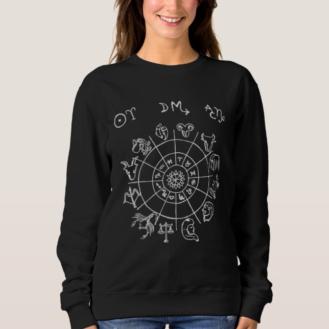 Widder Sonne Skorpion Mond Steinbock Aszendent Ast Sweatshirt (Vorderseite)