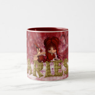 Widder-Stern-Zeichen-Geburtstags-Tasse Zweifarbige Tasse