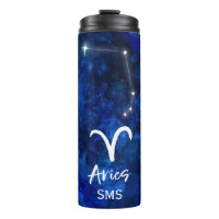 Widder-Sternbild Blaue Galaxie Monogramm