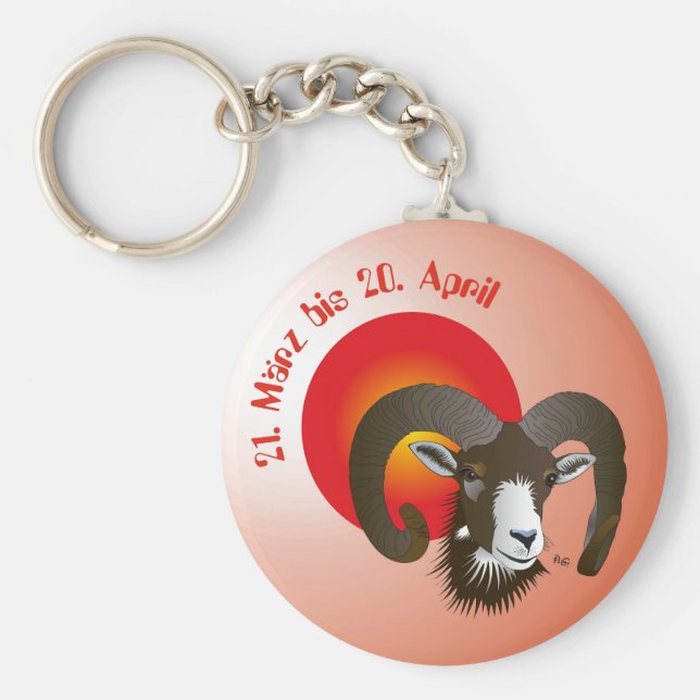 Widder - Sternbild Schlüsselanhänger (Vorne)