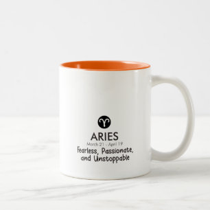 Widder-Sternzeichen Astrologie Geburtstags-Kaffeet Zweifarbige Tasse