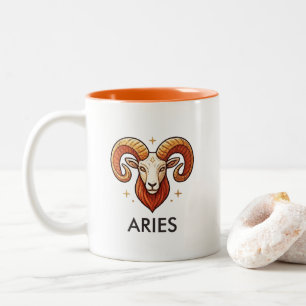 Widder-Sternzeichen Astrologie Geburtstags-Kaffeet Zweifarbige Tasse