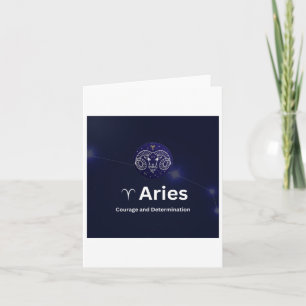 Widder-Sternzeichen-Aufkleber Karte