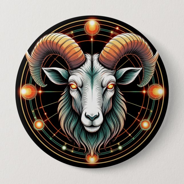 Widder-Sternzeichen Button (Vorderseite)