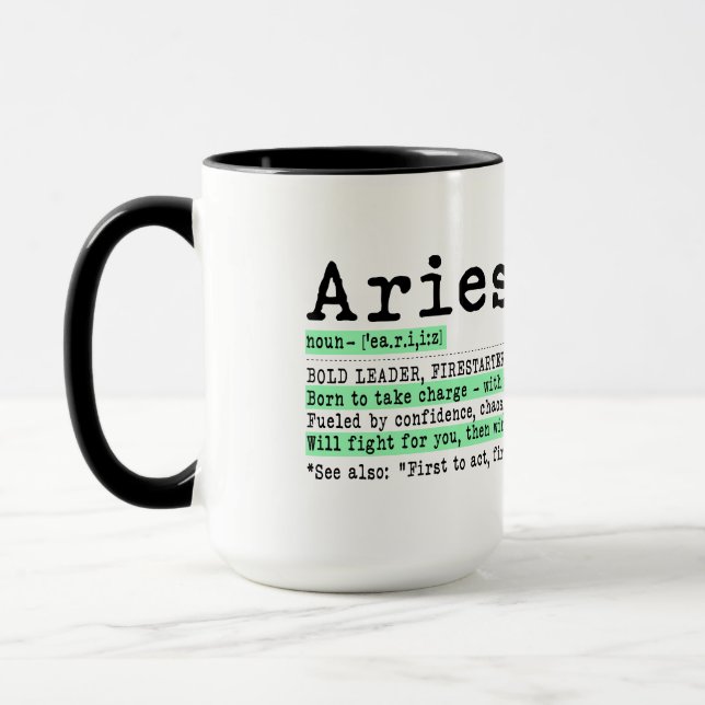 Widder-Sternzeichen-Definition Tasse (Links)