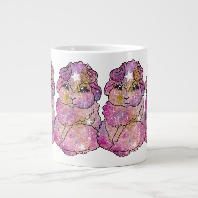 Widder Sternzeichen Geburtstag Jumbo-Tasse (Vorderseite)